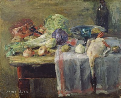 Bodegón con pato de James Ensor