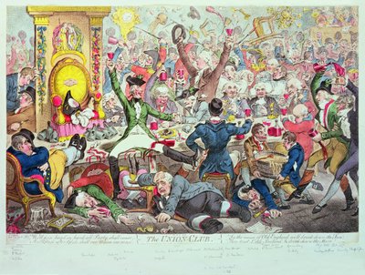 el club de la unión de James Gillray