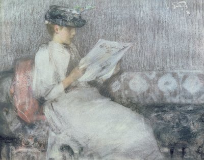 El Periódico de la Mañana, c.1890-91 de James Guthrie