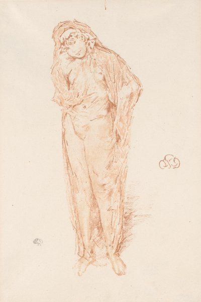 Figura drapeada, de pie de James Abbott McNeill Whistler