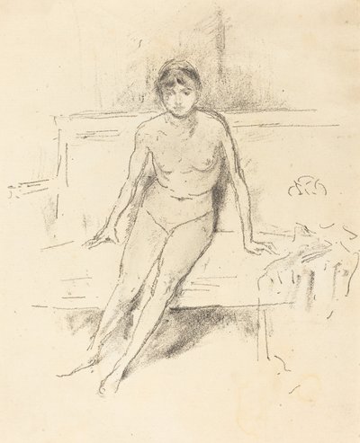 Modelo desnuda en un sofá imperio de James Abbott McNeill Whistler