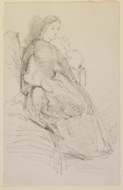 Mujer sentada, fumando de James Abbott McNeill Whistler