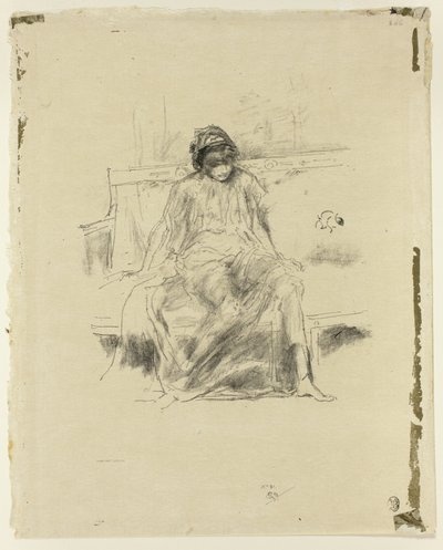 La figura drapeada, sentada de James Abbott McNeill Whistler