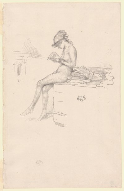 La pequeña modelo desnuda, leyendo de James Abbott McNeill Whistler