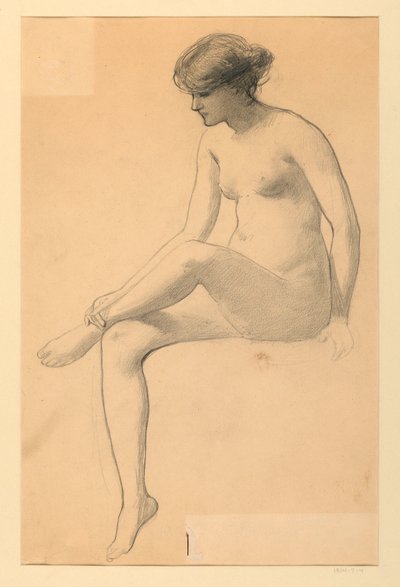 Desnudo femenino sentado de James Wells Champney