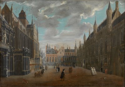 Plaza Burg en Brujas de Jan Baptist van Meunincxhove