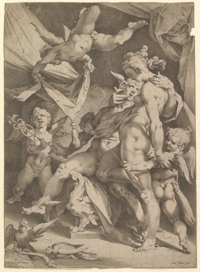 Venus y Mercurio, ca. 1600 de Jan Muller