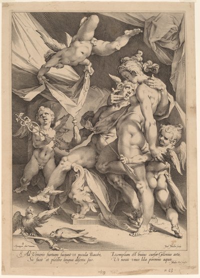 Venus y Mercurio de Jan Muller, after Bartholomaeus Spranger