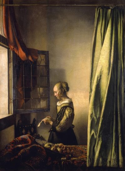 Niña leyendo una carta en la ventana abierta de Jan Vermeer van Delft