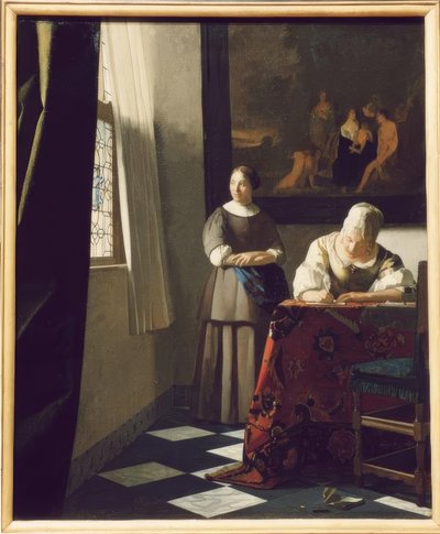 Escribiente y sirvienta de Jan Vermeer van Delft