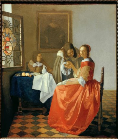 La niña con la copa de vino de Jan Vermeer van Delft