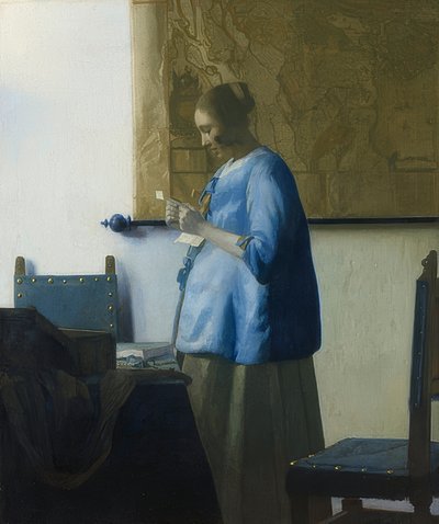 La lectora de cartas. Alrededor de 1663 de Jan Vermeer van Delft