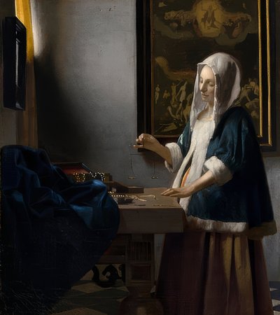 Mujer con balanza. Alrededor de 1664 de Jan Vermeer van Delft