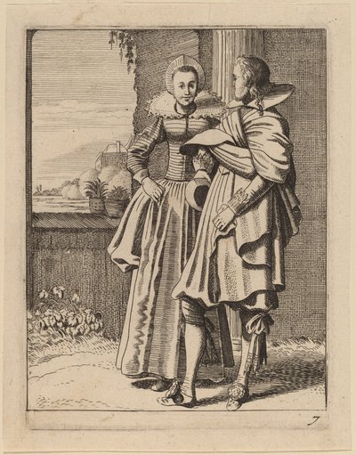 Dos Figuras en Disfraz de Jan van de Velde II