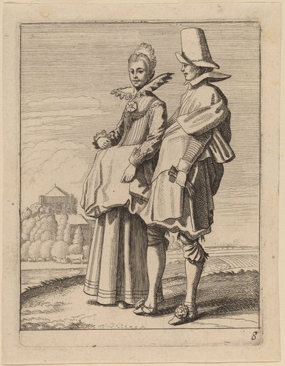 Dos Figuras en Disfraz de Jan van de Velde II