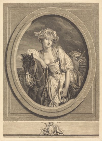 La lechera de Jean Charles Levasseur after Jean Baptiste Greuze