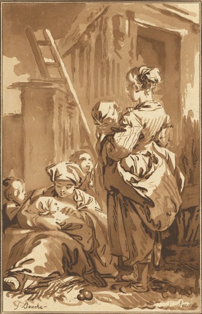 Las nodrizas, 1780 de Jean Francois Janinet