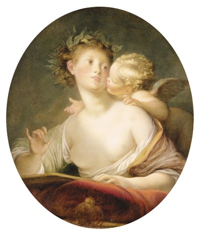 Safo inspirada por Cupido de Jean Honore Fragonard