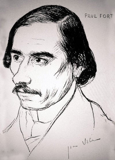 Paul Fort , c.1900 (dibujo) de Jean Veber