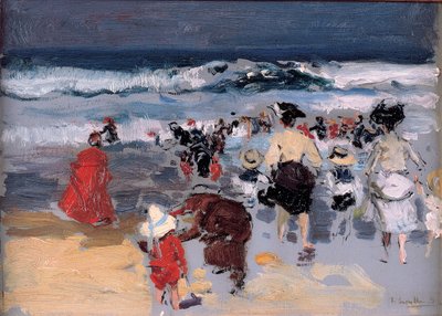 Playa en Biarritz de Joaquín Sorolla