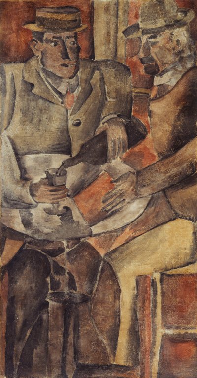 Café Gathering, c.1926 (témpera sobre lienzo) de Joaquín Torres García