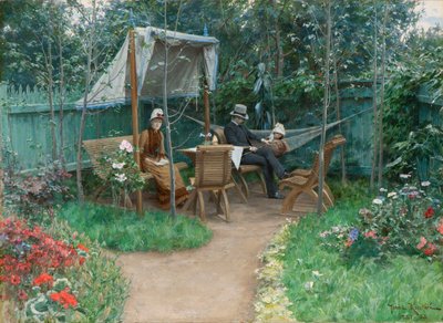 Vista de un jardín, Linkoping de Johan Fredrik Krouthen