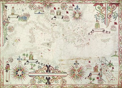 Mapa del Mediterráneo, 1625 de Johannes Oliva