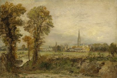 Vista distante de la catedral de Salisbury de John Constable