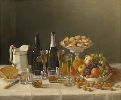 Vino, queso y fruta de John F. Francis