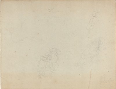 Hoja de estudios (recto y verso) de John Flaxman