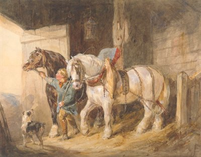 Mozo de cuadra con carro de caballos de John Frederick Tayler