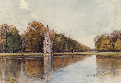 La fuente de Diana, Bushey Park (litografia en color) de John Fulleylove