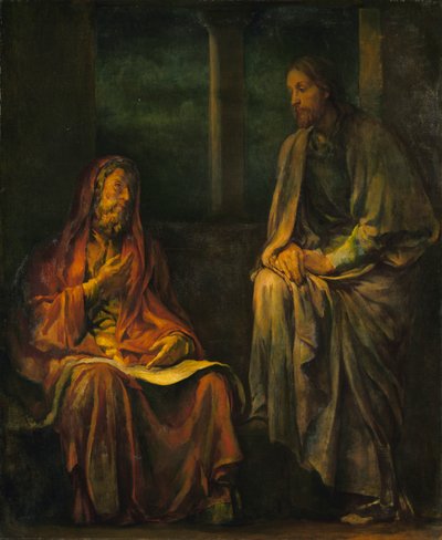 Visita de Nicodemo a Cristo, 1880 de John La Farge
