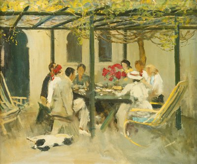 Té en Palm Springs de John Lavery