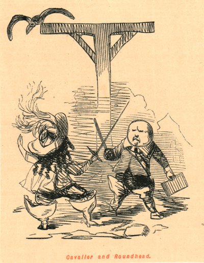 Caballero y Cabeza Redonda, 1897 de John Leech