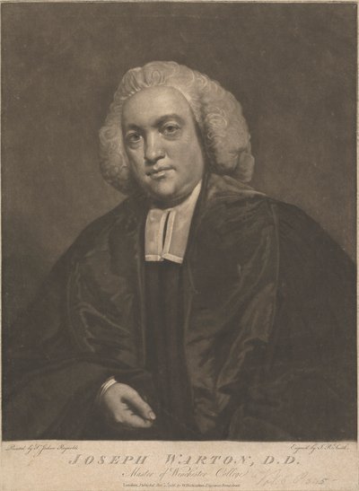 Joseph Warton, rector del Winchester College de John Raphael Smith