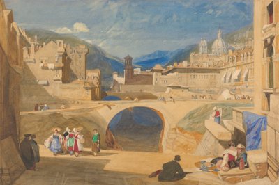 Puente en una ciudad continental de John Sell Cotman