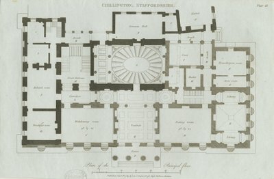 Chillington Hall: grabado de John Soane