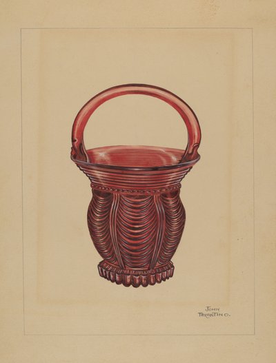 Cesta ornamental pequeña, c. 1936 de John Tarantino