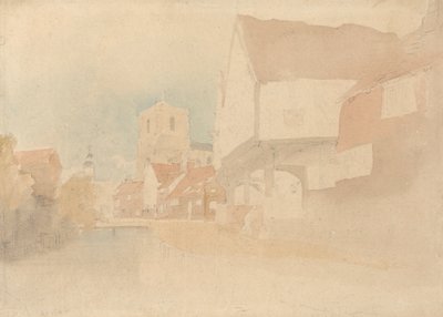 Una vista de Waltham Abbey, Herts, Essex de John Thirtle