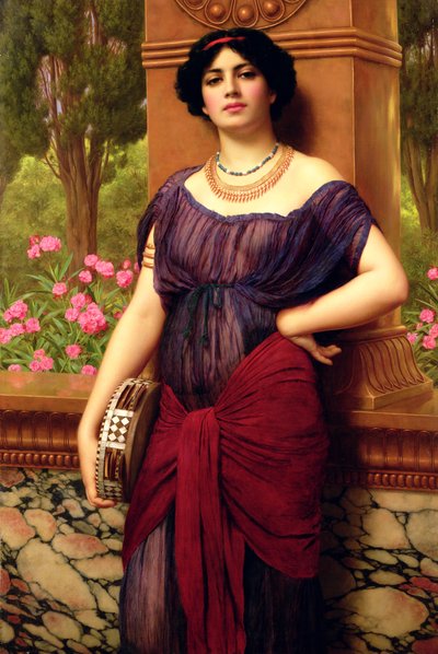 El jugador de pandereta de John William Godward