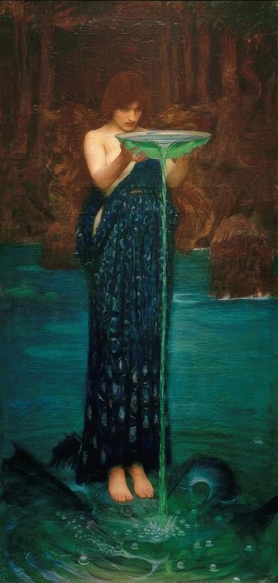 Circe Invidiosa, Circe envenenando el mar de John William Waterhouse