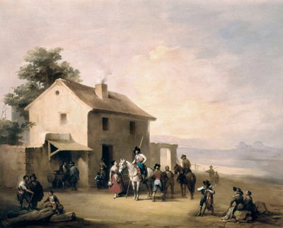 Posada rural. Pintura de José Elbo (1804-1844) de José Elbo