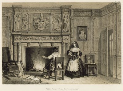 Habitación, Postlip Hall, Gloucestershire de Joseph Nash