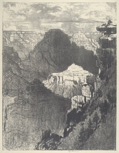 La ciudad bajo la montaña negra, 1912 de Joseph Pennell