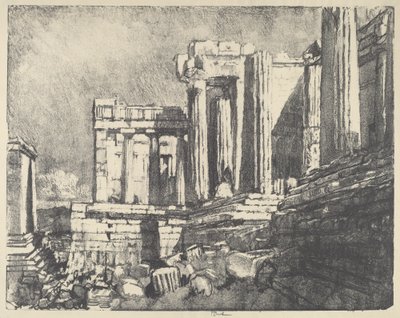 La Propylaea, Atenas, 1913 de Joseph Pennell