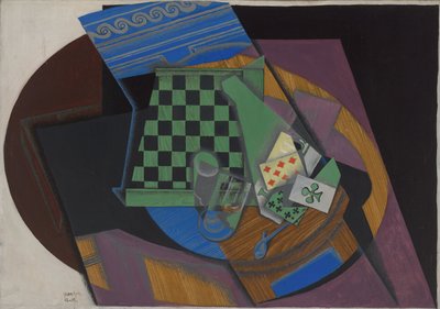 Tablero de ajedrez y cartas, 1915 de Juan Gris