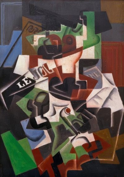 Frutero, pipa y periódico de Juan Gris