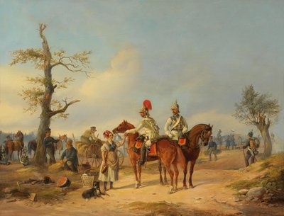 Cantinera y coraceros prusianos de Julius Carl Schulz