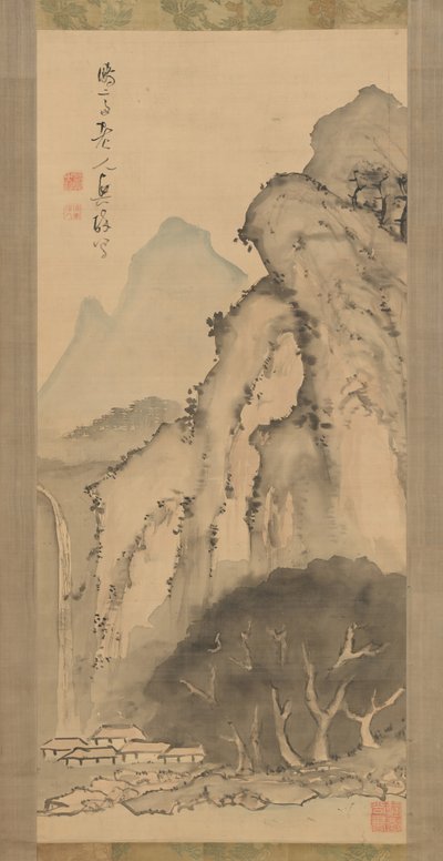 Paisaje con Cascada, ca. 1817 de Kameda Bosai